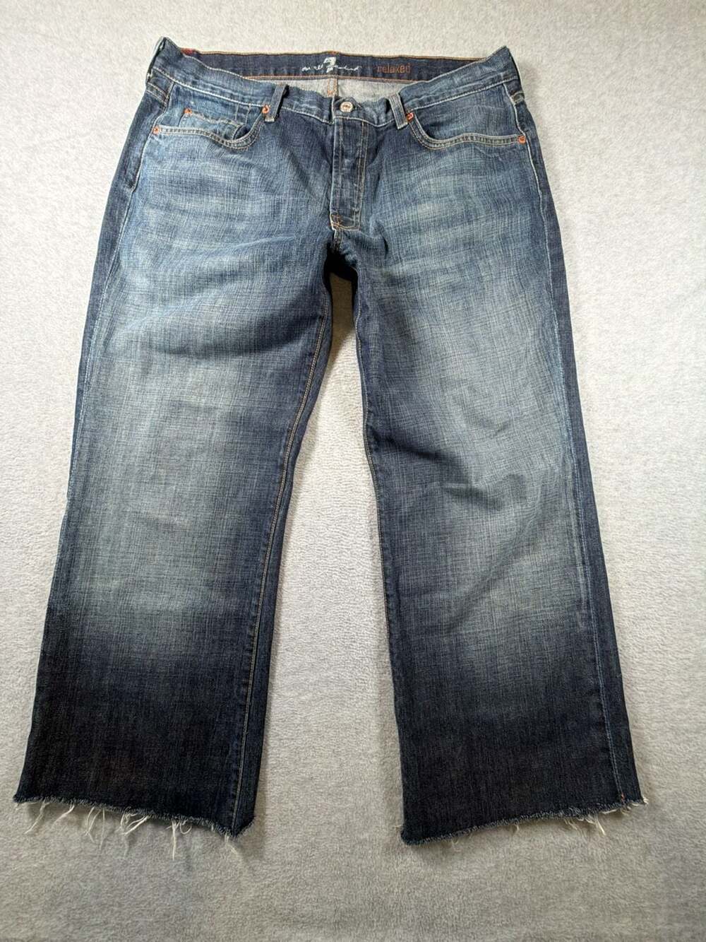 7 For All Mankind Men's Bootcut Blue Denim Jeans